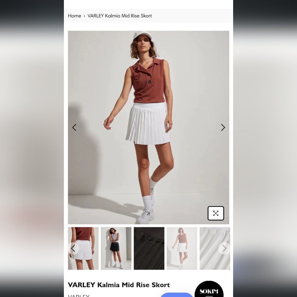 VARLEY Kalmia Mid Rise Skort small